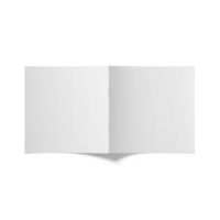 Blank white square brochure with simply light. png