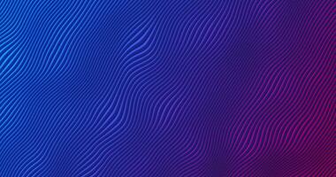 Abstract gradient neon background with wave animation, texture, seamless loop video