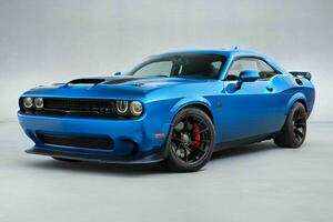 Dodge Challenger SRT Hellcat Redeye Muscle Car. AI Generative Pro Photo