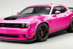 Dodge Challenger SRT Hellcat Redeye Muscle Car. AI Generative Pro Photo