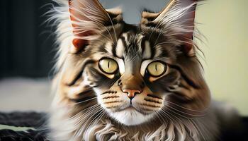 Very Beautiful Mainecoon Cat Photo - AI Generated