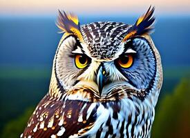 Beautiful Owl Photo - AI Generative