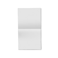 Blank white broadsheet for mockup design. png