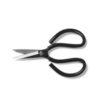 Blank black steel bonsai shears isolated. png