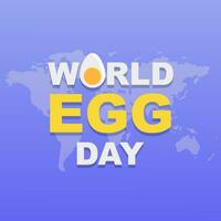 Vector illustration of World Egg Day which is celebrated every year on October 13th. World egg day greeting poster