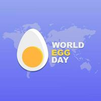 Vector illustration of World Egg Day which is celebrated every year on October 13th. World egg day greeting poster