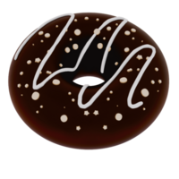 donut geïsoleerd Aan transparant achtergrond . 3d renderen png