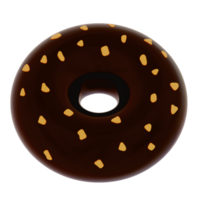 donut geïsoleerd Aan transparant achtergrond . 3d renderen png