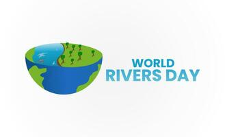 Vektor Design workd Rivers Day vector