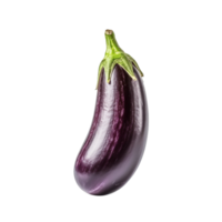 Aubergine eggplant isolated on transparent background, created with generative AI png