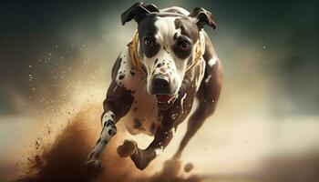 Race dog running. Intelligence Artificial photo