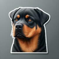 Rottweiler dog sticker vector art ai generate photo