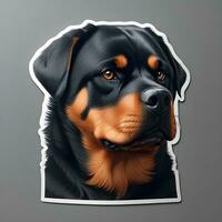 Rottweiler dog sticker vector art ai generate photo