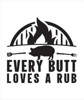 Rub my butt then you can pull my work pig logo tshirt design vector