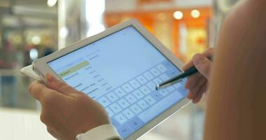 Writing Message in Tablet with Stylus video