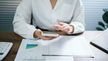 Auditor or internal revenue service staff, Business women checking annual financial statements of company. Audit Concept photo