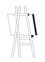 easel paint stand and canvas 4557275 Vector Art at Vecteezy