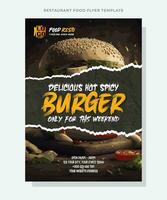 Restaurant discount food Burger Flyer Design, Todays Menu snake Chinese meal ad Template, Delicious Fast Food Pizza Poster vector