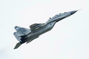 Slovak Air Force Mikoyan-Gurevich MiG-29AS Fulcrum fighter jet display at SIAF Slovak International Air Fest 2019 photo