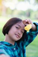 Close up of girls smiling face.Summertime, golden hour, sunset. SSTKHome photo