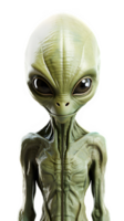 green alien isolated on transparent background ,generative ai png