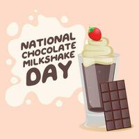 national chocolate milkshake day design template good for celebration usage. chocolate milkshare vector design. chocolate melt design. vector eps 10.