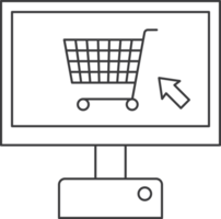 shopping onlinel desktop line icon png