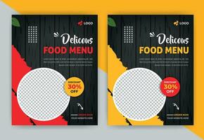 Fast food restaurant Flyer and web banner template design with abstract background,logo and icon.Fresh pizza,burger vector