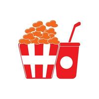 Popcorn icon vector isolated,logo design illustration