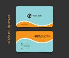 Vector design formal modern creative business card templte, simple and clean business card design with mockup and background.