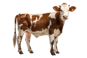 dairy cow isolated on transparent background ,cows cut out png ,generative ai