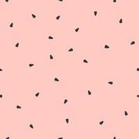 Seamless cute watermelon pattern on white background. Summer vector illustration with watermelon slices and seeds. Simple design, suitable for printing on fabric, greeting cards, gift wrap, etc.