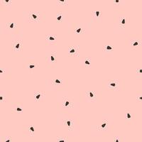 Seamless cute watermelon pattern on white background. Summer vector illustration with watermelon slices and seeds. Simple design, suitable for printing on fabric, greeting cards, gift wrap, etc.