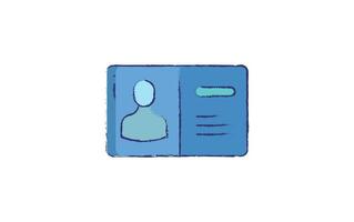 Id Card hand drawn illustration vector