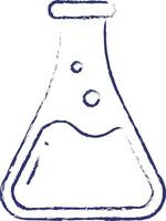 Flask hand drawn illustration vector