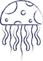 Jellyfish hand drawn illustration vector