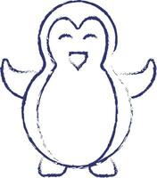 Penguin hand drawn illustration vector