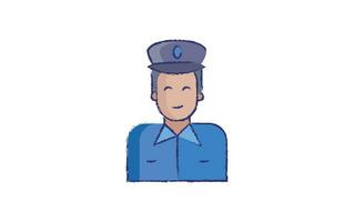 Security Police hand drawn illustration vector