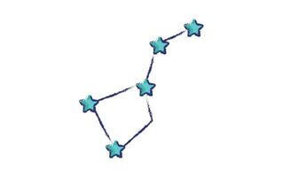 Constellation hand drawn illustration vector