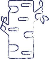 abedul árbol mano dibujado ilustración vector