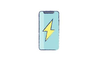 Mobile Charging hand drawn illustration vector