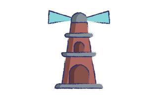 Lighthouse hand drawn illustration vector