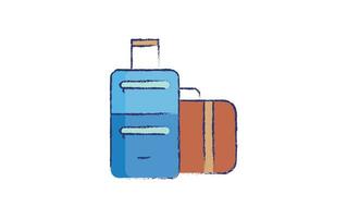 Baggage hand drawn illustration vector