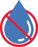 No agua prohibición icono firmar vector