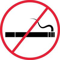 No de fumar cigarrillo prohibición icono firmar vector