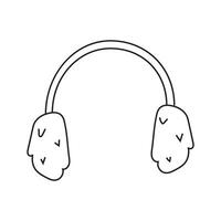 Vector illustration of fur headphones.