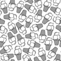 Summer doodle seamless pattern with ice creams vector