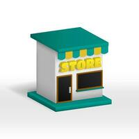 3d isométrica vector Tienda ilustración icono adecuado para publicidad o social medios de comunicación enviar como un elemento