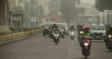 Jakarta der Verkehr im das Morgen video