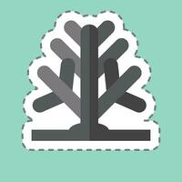 Sticker line cut Cactus. related to Saudi Arabia symbol. simple design editable. simple illustration vector